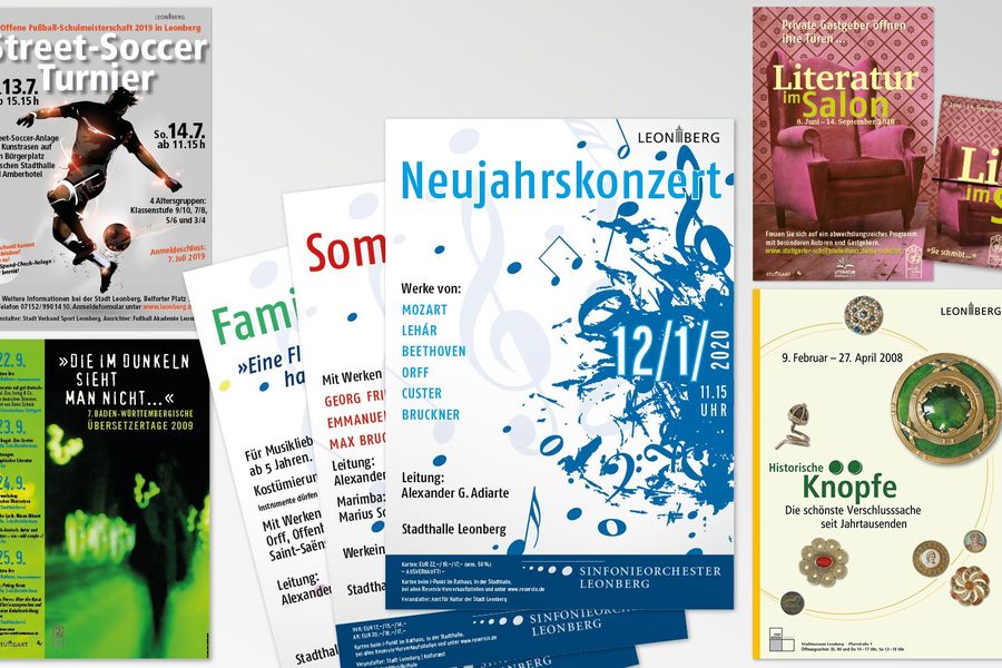 Plakatserie für die Stadt Leonberg – Visuelle Kommunikation
