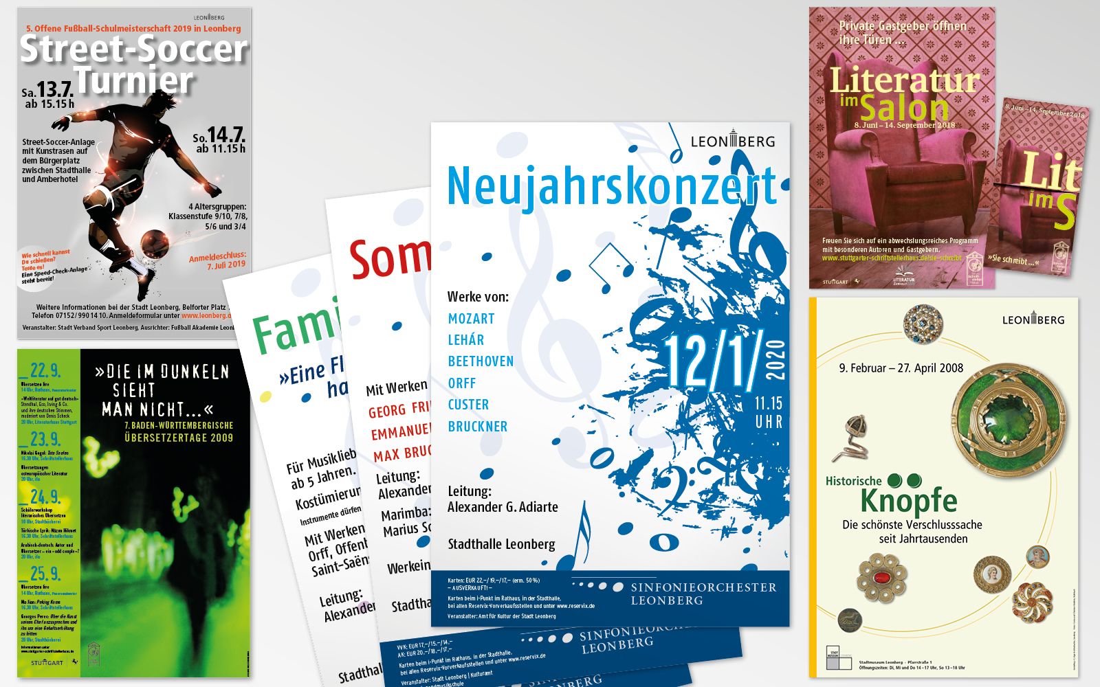 Plakatserie und Kulturwerbung für Stadt Leonberg und Sinfonieorchester Leonberg Plakatserie und Kulturwerbung für Stadt Leonberg und Sinfonieorchester Leonberg