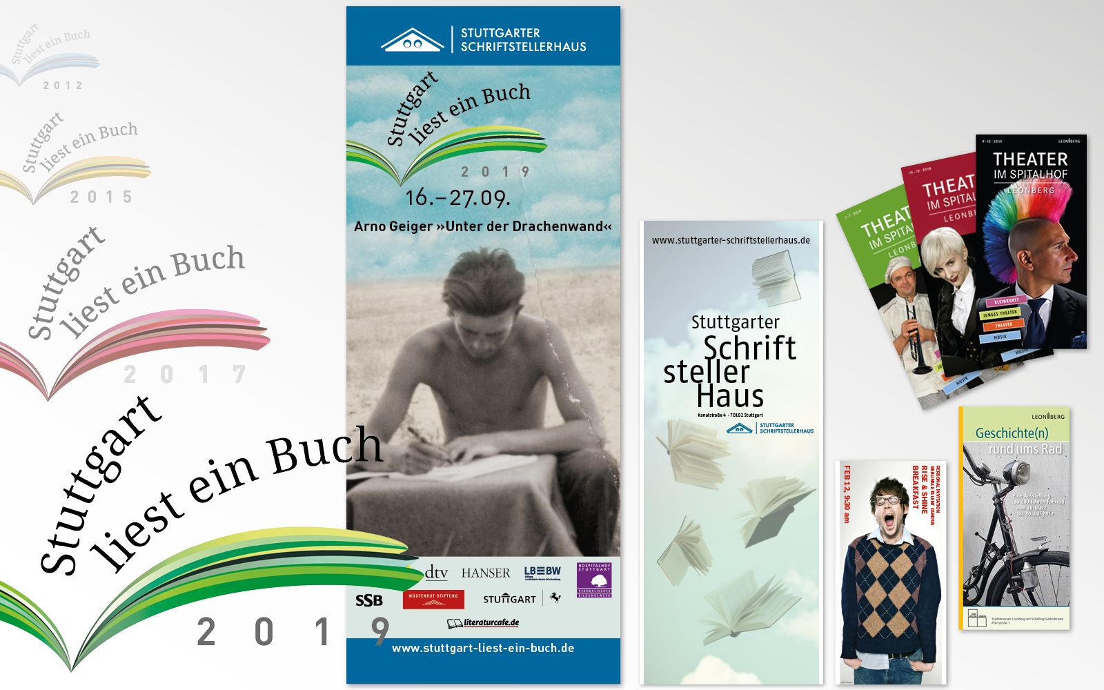 Kampagnen- und Flyergestaltung für Stuttgart liest ein Buch und das Stuttgarter Schriftstellerhaus Kampagnen- und Flyergestaltung für Stuttgart liest ein Buch und das Stuttgarter Schriftstellerhaus